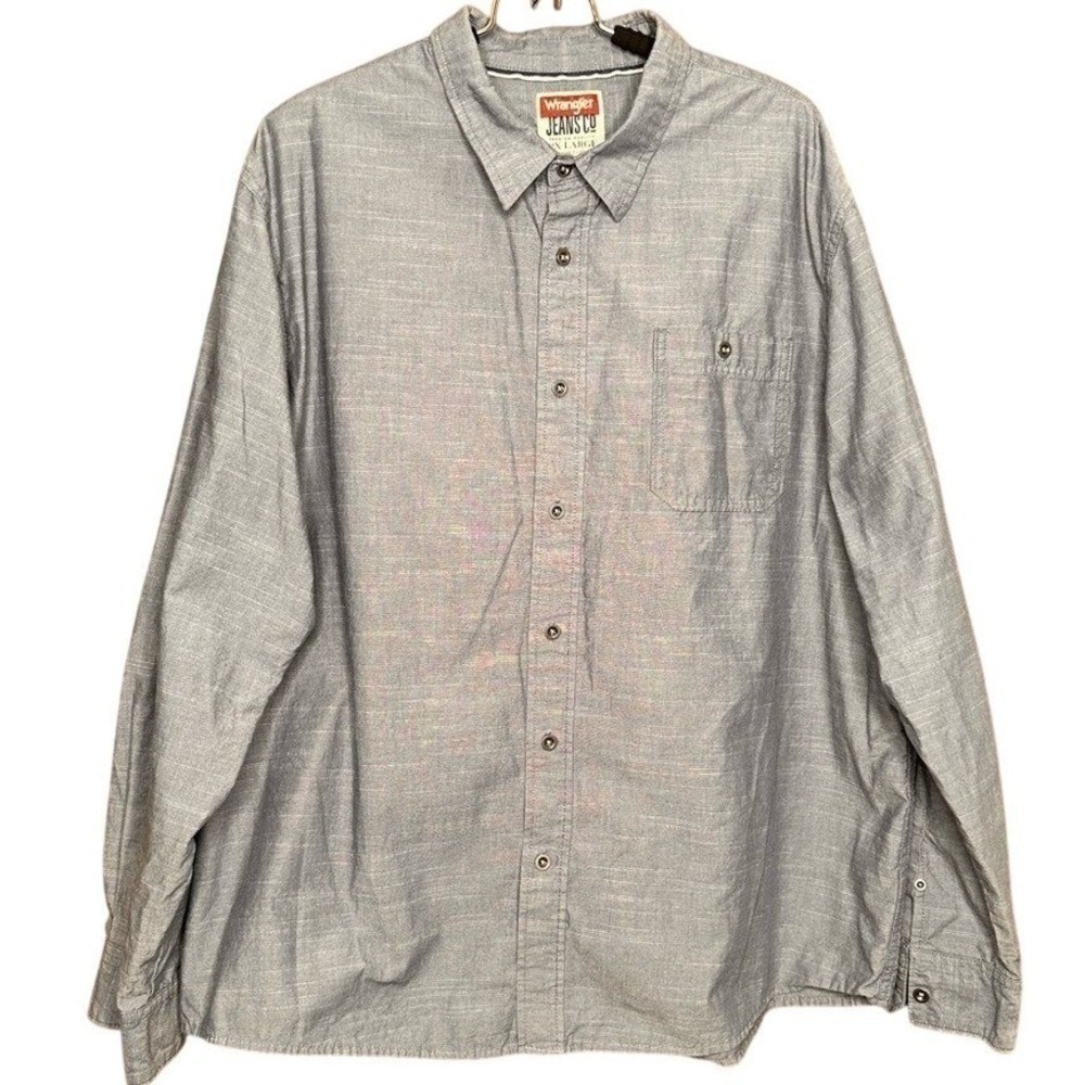 Wrangler Relaxed Fit Workwear Utility Casual Button Down Jeans Co Shirt Mens 2XL